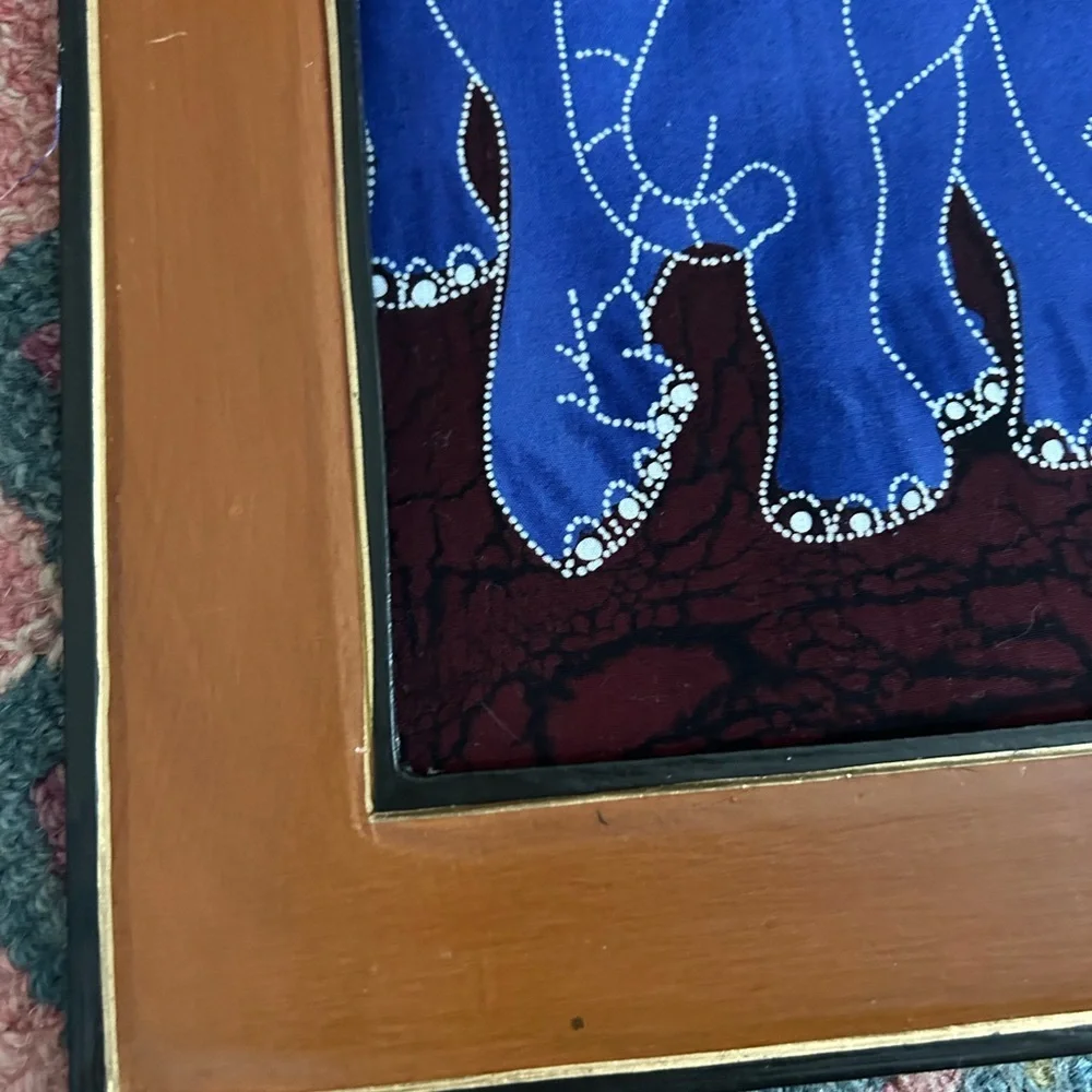 Contemporary Batik 90’s A Herd of Elephants 15.5" X 15.5" - Picture 3 of 16